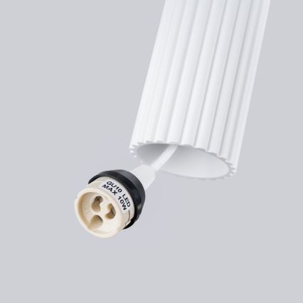 Lestenec na vrvici KARBON 2xGU10/10W/230V bela