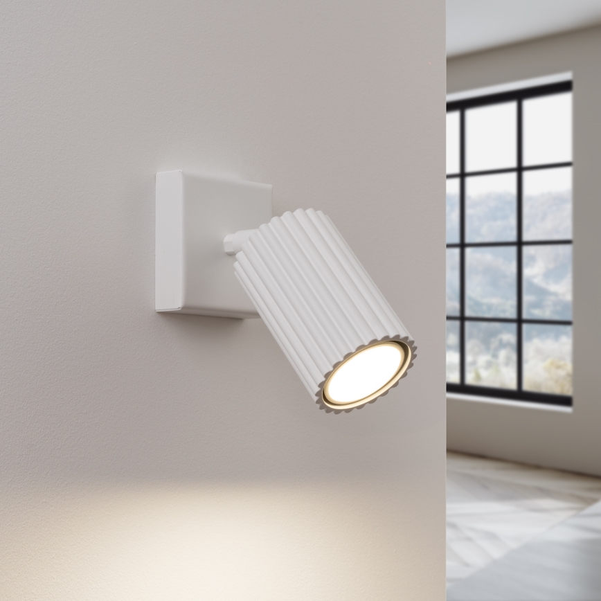 Stenski reflektor KARBON 1xGU10/10W/230V bela