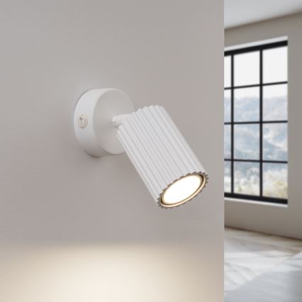 Stenski reflektor KARBON 1xGU10/10W/230V bela