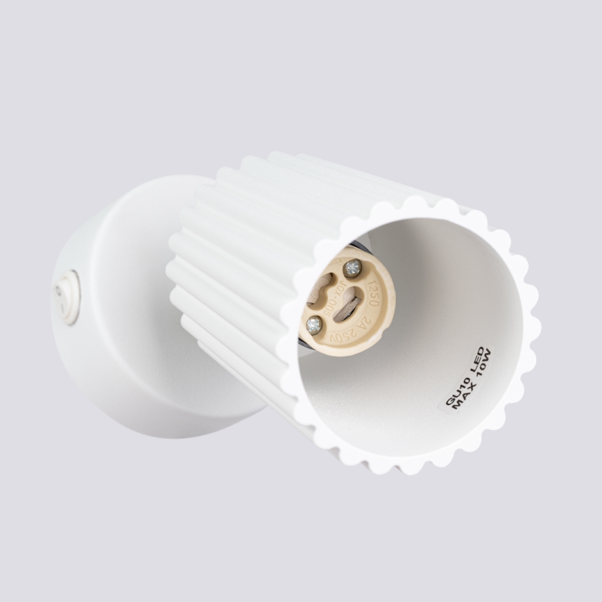 Stenski reflektor KARBON 1xGU10/10W/230V bela