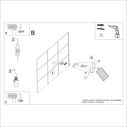 Stenski reflektor KARBON 1xGU10/10W/230V bela