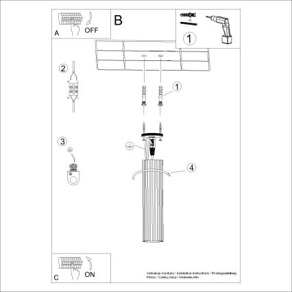 Reflektor KARBON 1xGU10/10W/230V 30 cm črna