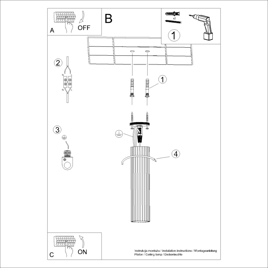 Reflektor KARBON 1xGU10/10W/230V 30 cm črna