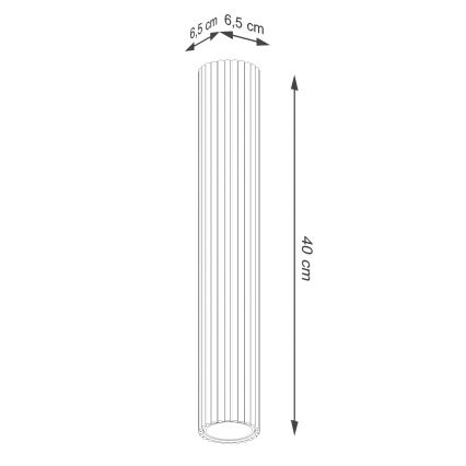 Reflektor KARBON 1xGU10/10W/230V 40 cm črna