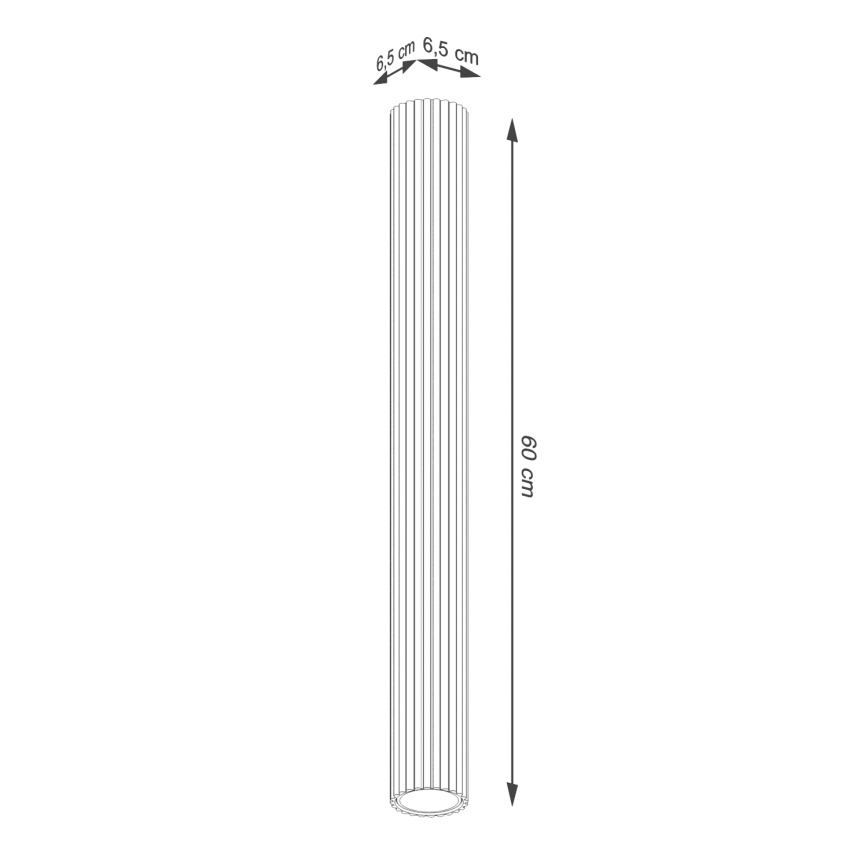 Reflektor KARBON 1xGU10/10W/230V 60 cm črna