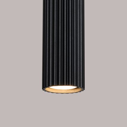 Lestenec na vrvici KARBON 1xGU10/10W/230V črna