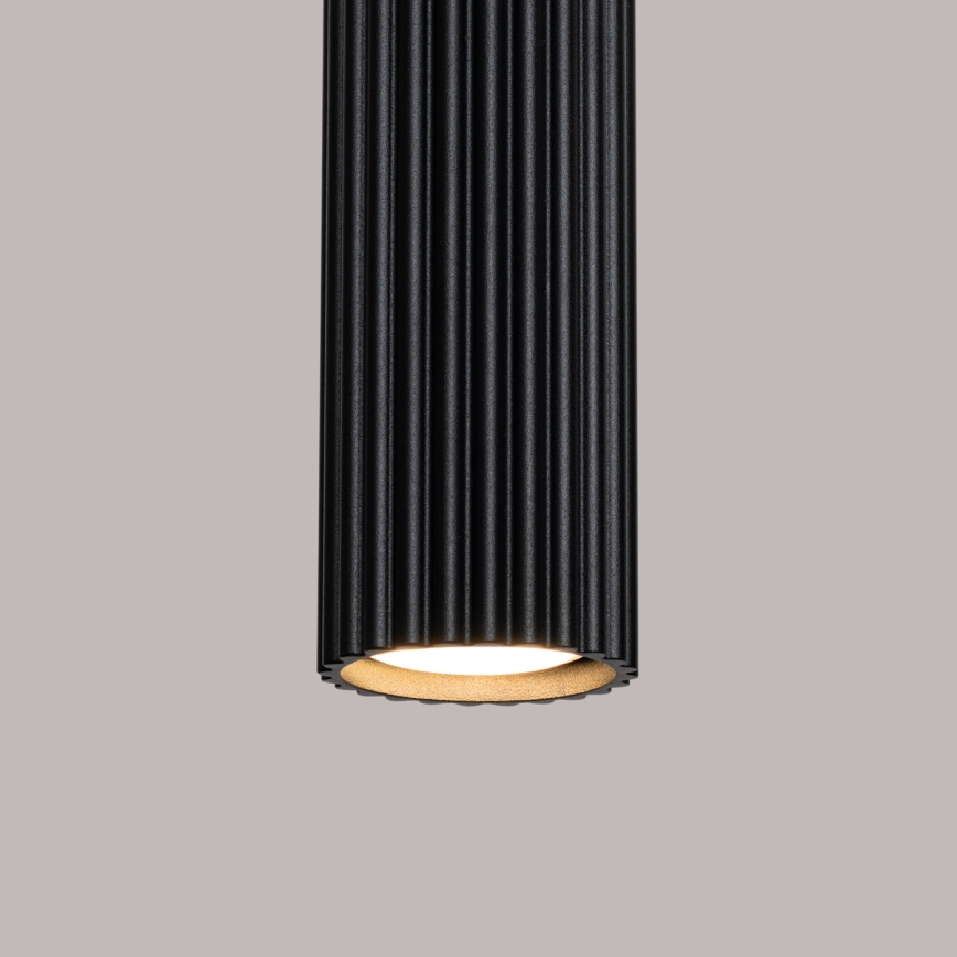 Lestenec na vrvici KARBON 1xGU10/10W/230V črna