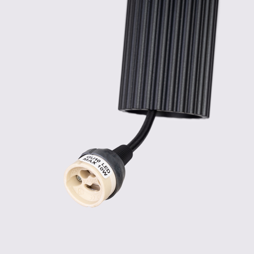 Lestenec na vrvici KARBON 1xGU10/10W/230V črna