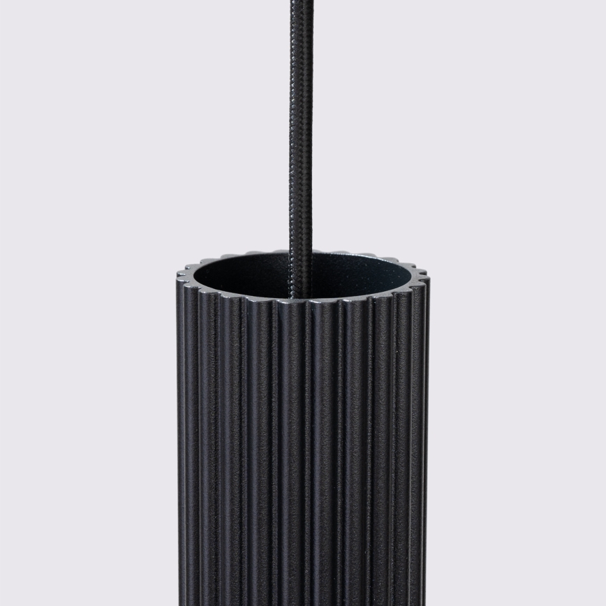 Lestenec na vrvici KARBON 1xGU10/10W/230V črna