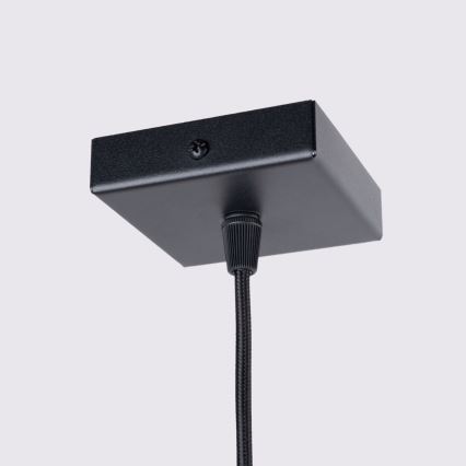Lestenec na vrvici KARBON 1xGU10/10W/230V črna