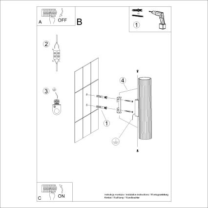 Stenska svetilka KARBON 2xGU10/10W/230V črna