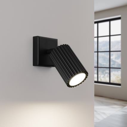 Stenski reflektor KARBON 1xGU10/10W/230V črna