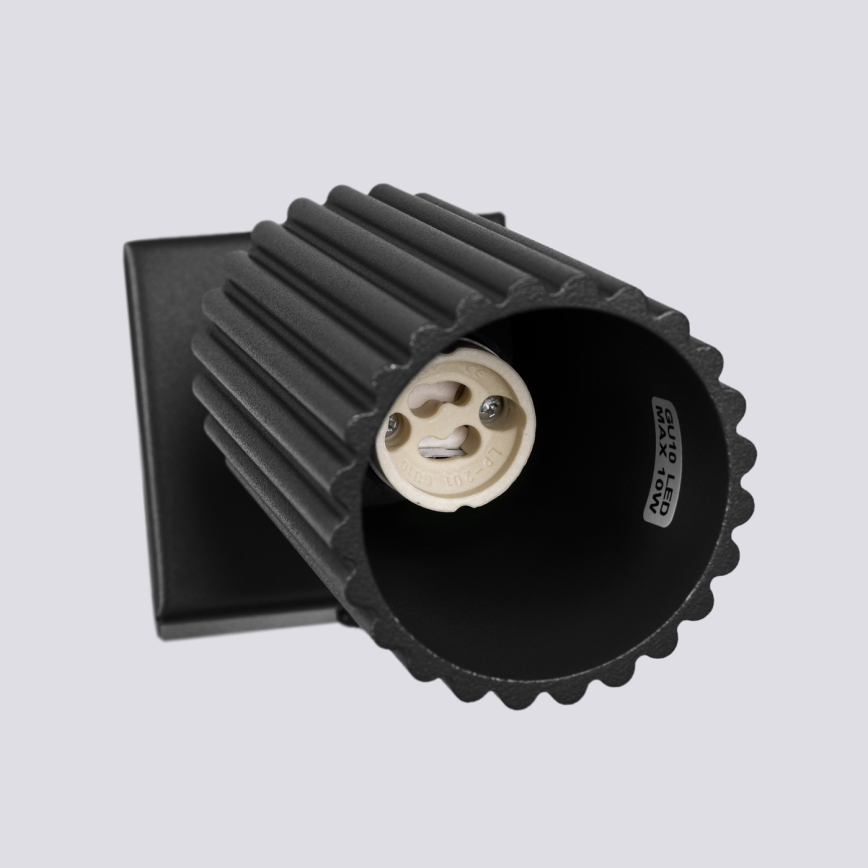 Stenski reflektor KARBON 1xGU10/10W/230V črna