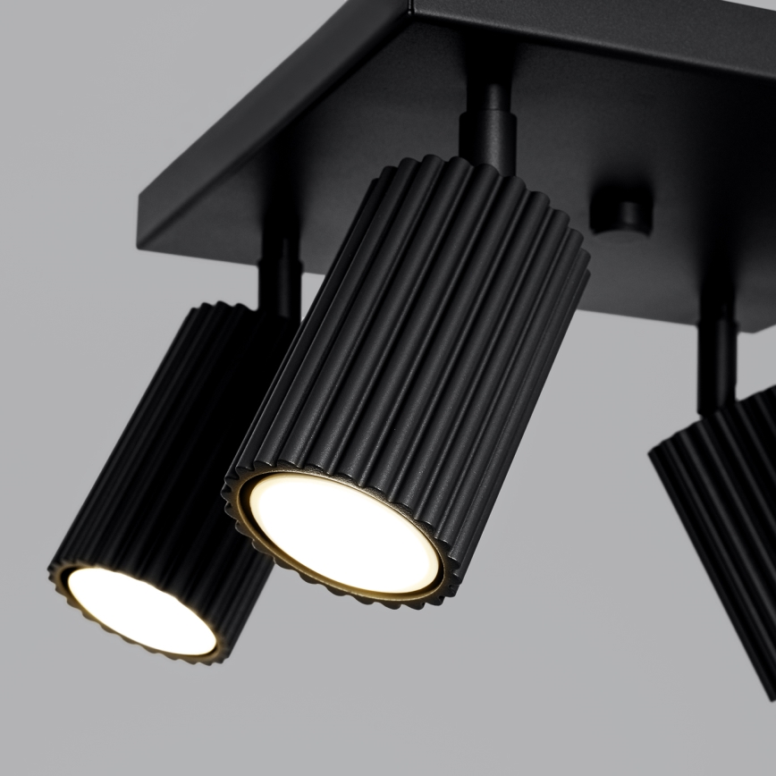 Reflektor KARBON 4xGU10/10W/230V črna