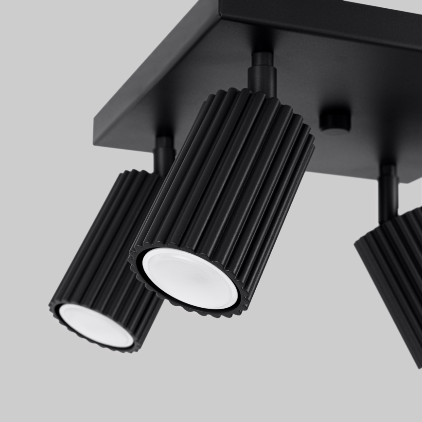 Reflektor KARBON 4xGU10/10W/230V črna