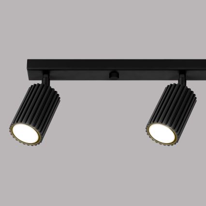 Reflektor KARBON 4xGU10/10W/230V črna