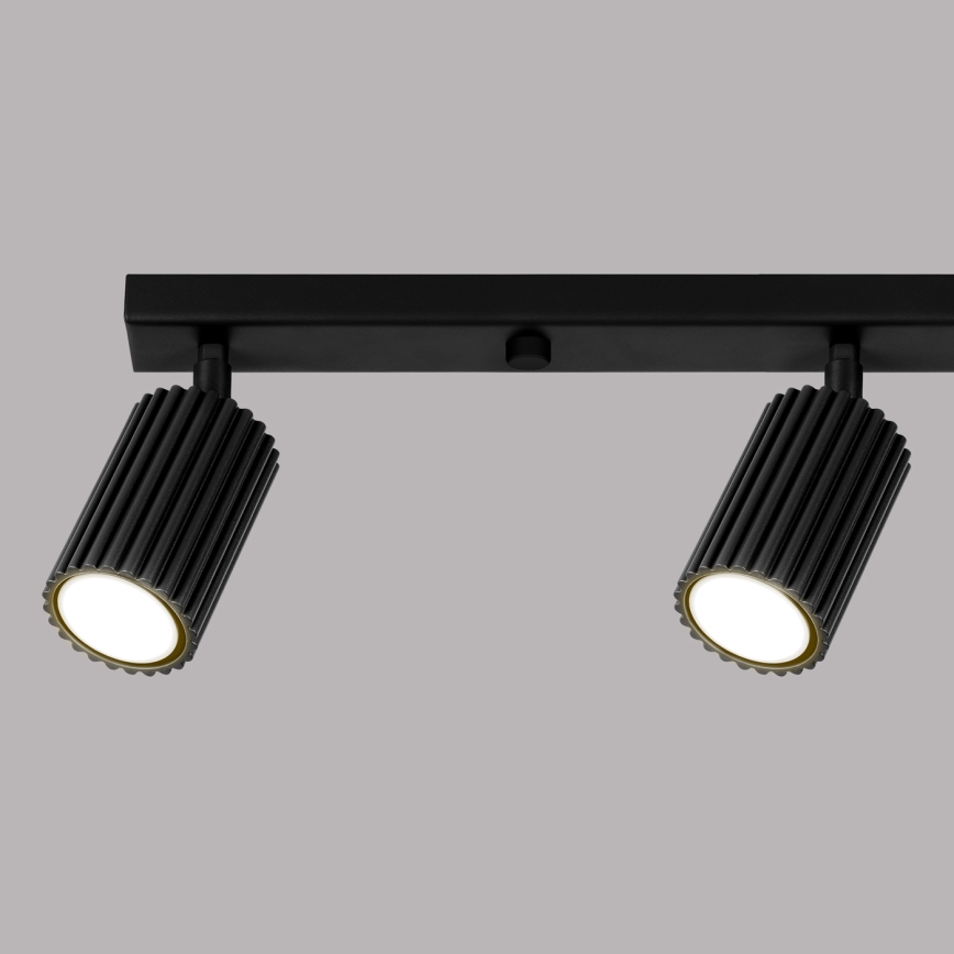 Reflektor KARBON 4xGU10/10W/230V črna