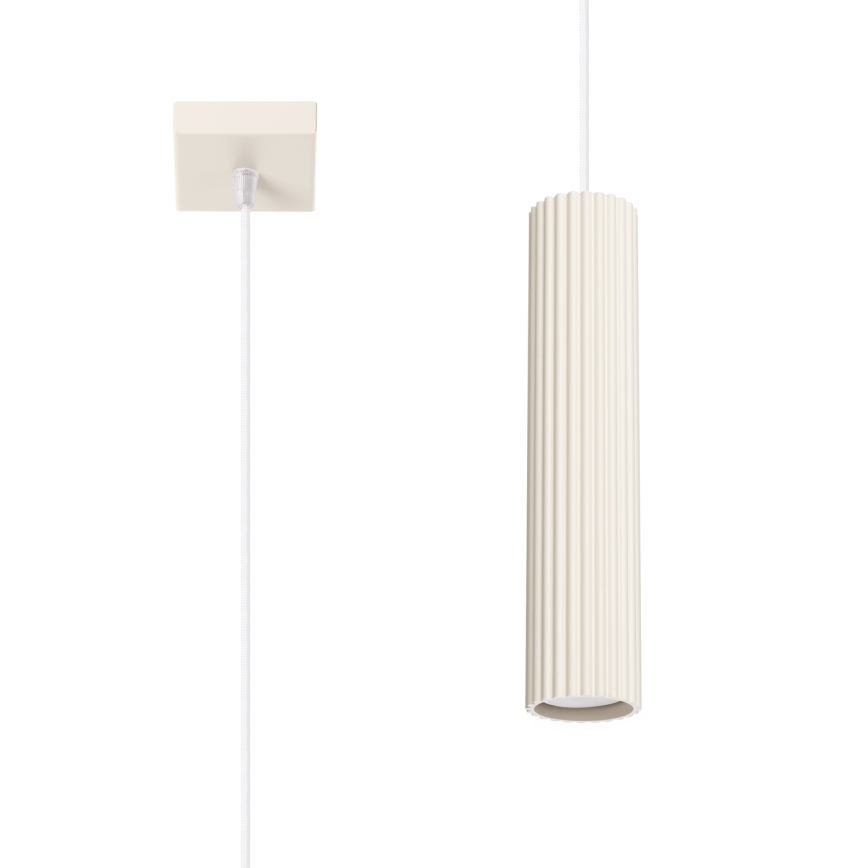 Lestenec na vrvici KARBON 1xGU10/10W/230V krem barva
