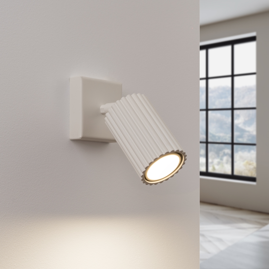 Stenski reflektor KARBON 1xGU10/10W/230V krem barva