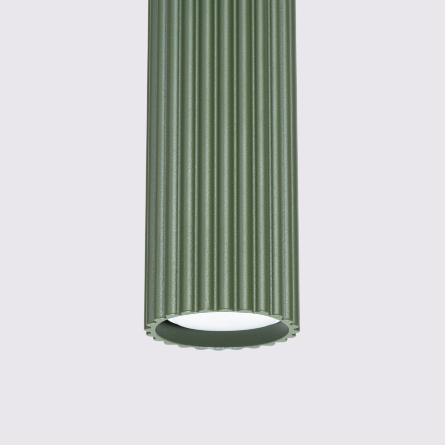 Lestenec na vrvici KARBON 1xGU10/10W/230V zelena