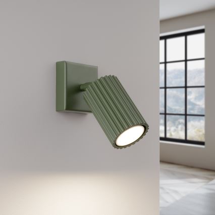 Stenski reflektor KARBON 1xGU10/10W/230V zelena
