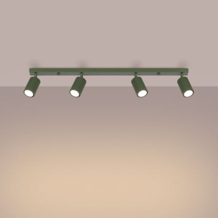 Reflektor KARBON 4xGU10/10W/230V zelena