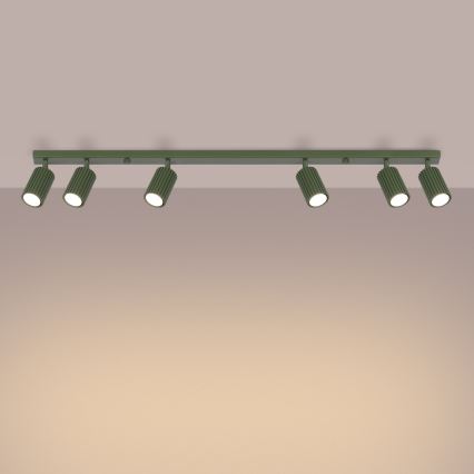 Reflektor KARBON 6xGU10/10W/230V zelena
