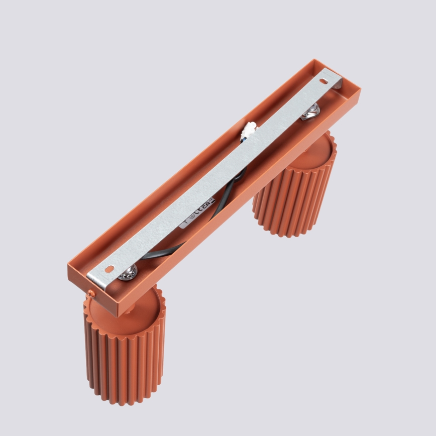 Reflektor KARBON 2xGU10/10W/230V rdeča