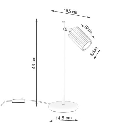 Namizna svetilka KARBON 1xGU10/10W/230V rdeča