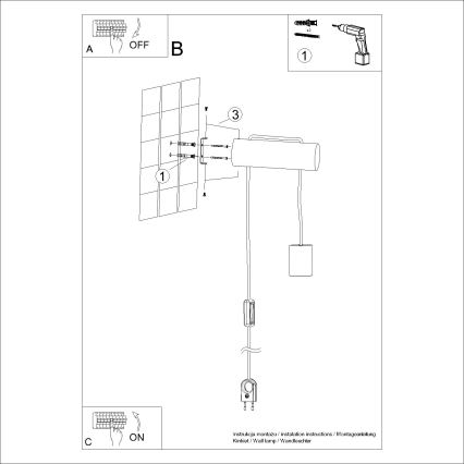 Stenska svetilka NIMBI 1xE27/15W/230V bukev