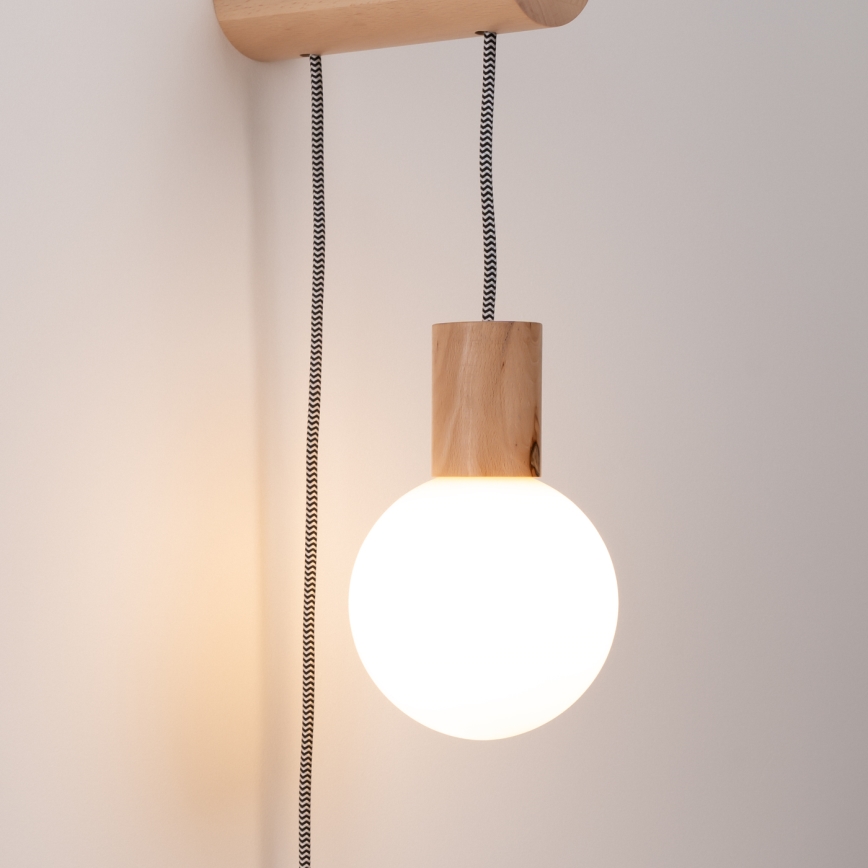 Stenska svetilka NIBMI 1xG9/8W/230V bukev
