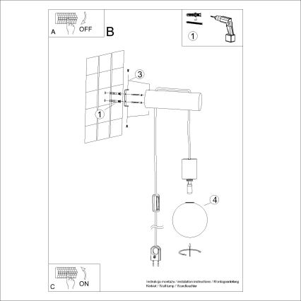 Stenska svetilka NIBMI 1xG9/8W/230V bukev