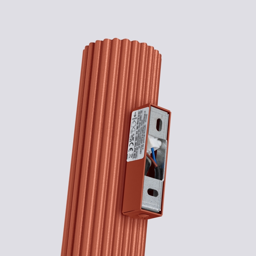 Stenska svetilka KARBON 2xGU10/10W/230V rdeča