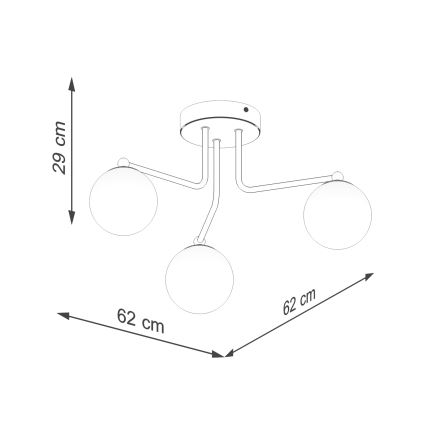 Lestenec na drogu ASTRAL 3xG9/8W/230V bela