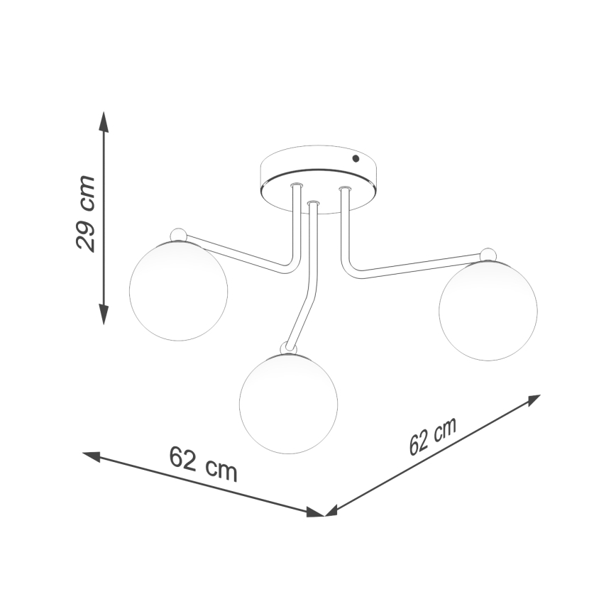 Lestenec na drogu ASTRAL 3xG9/8W/230V bela