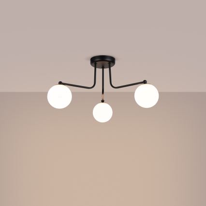 Lestenec na drogu ASTRAL 3xG9/8W/230V črna