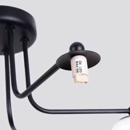 Lestenec na drogu ASTRAL 5xG9/8W/230V črna