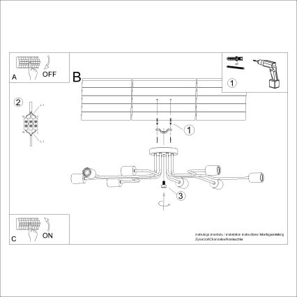 Lestenec TIMBO 8xE27/15W/230V bela/bež/bukev