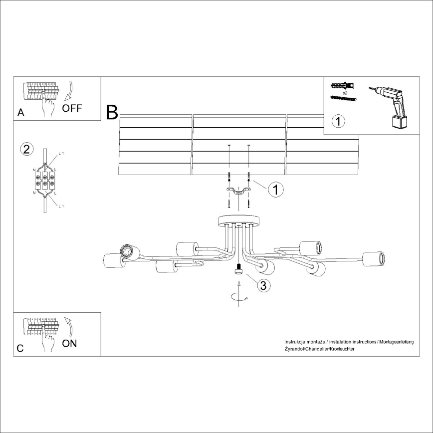 Lestenec TIMBO 8xE27/15W/230V bela/bež/bukev