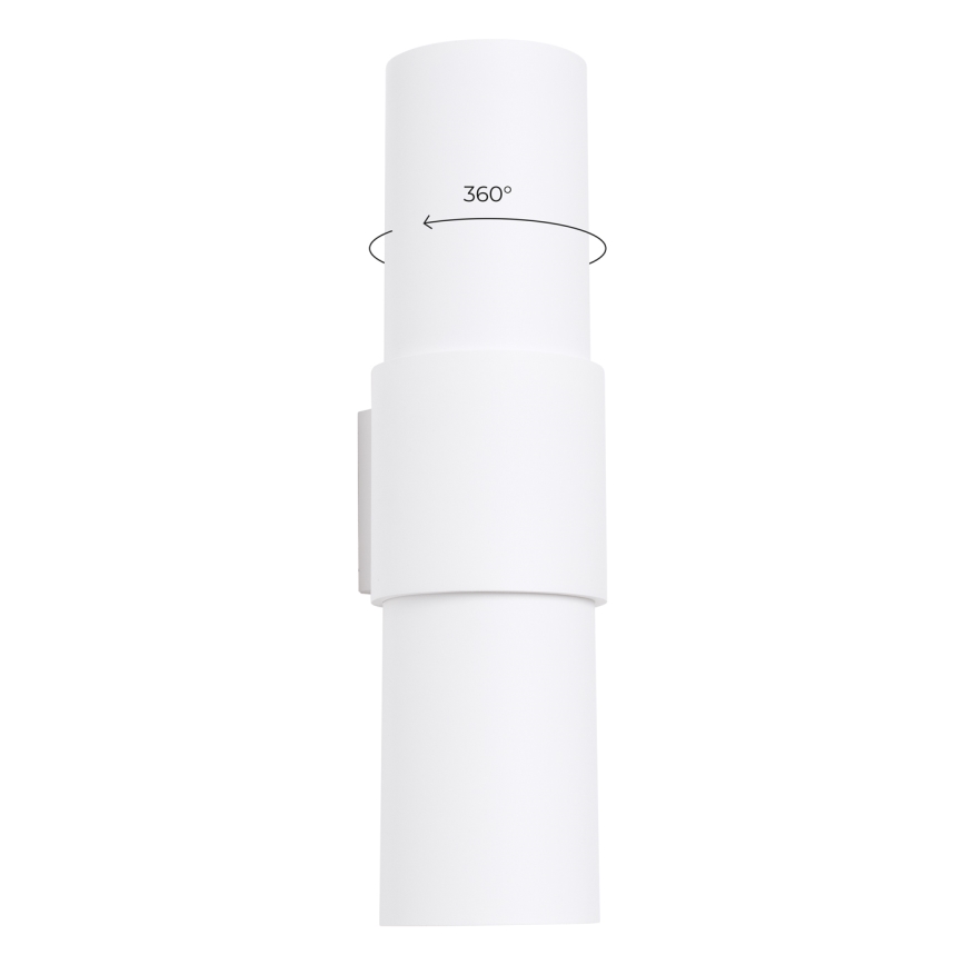 Stenska svetilka FLASH 2xE27/15W/230V bela