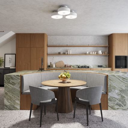 Stropna svetilka OMIQ 4xE27/15W/230V premer 30 cm bela