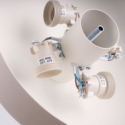 Stropna svetilka OMIQ 4xE27/15W/230V, premer 30 cm, kremna