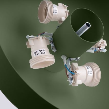 Stropna svetilka OMIQ 4xE27/15W/230V premer 30 cm zelena