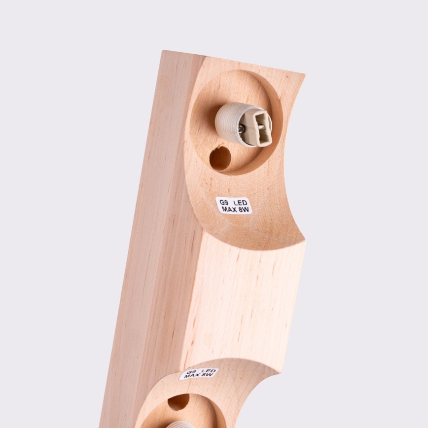 Stropna svetilka BULBO 2xG9/8W/230V bukev/bela