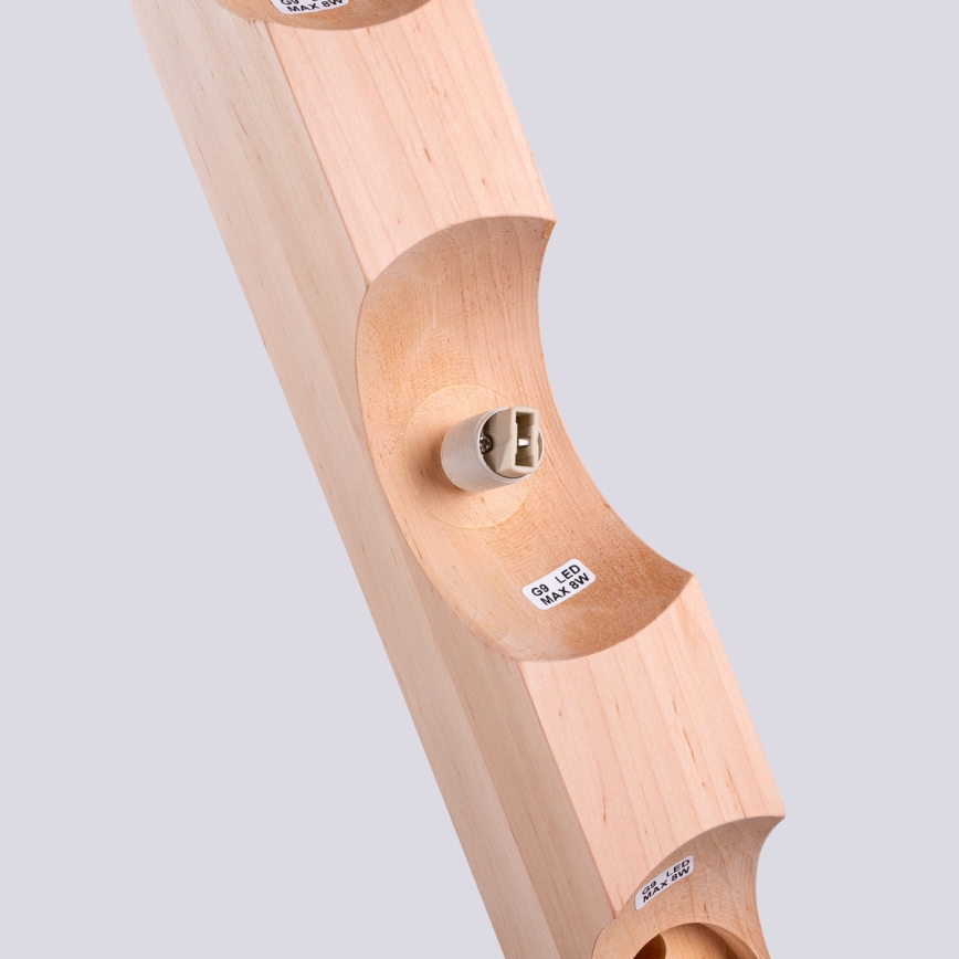 Stropna svetilka BULBO 3xG9/8W/230V bukev/bela
