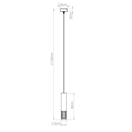 Lestenec na vrvici LAMI 1xGU10/10W/230V bela
