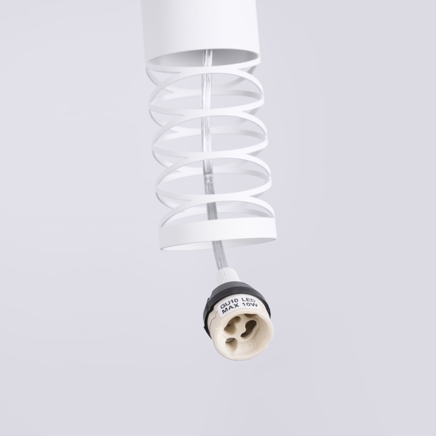 Lestenec na vrvici LAMI 3xGU10/10W/230V bela