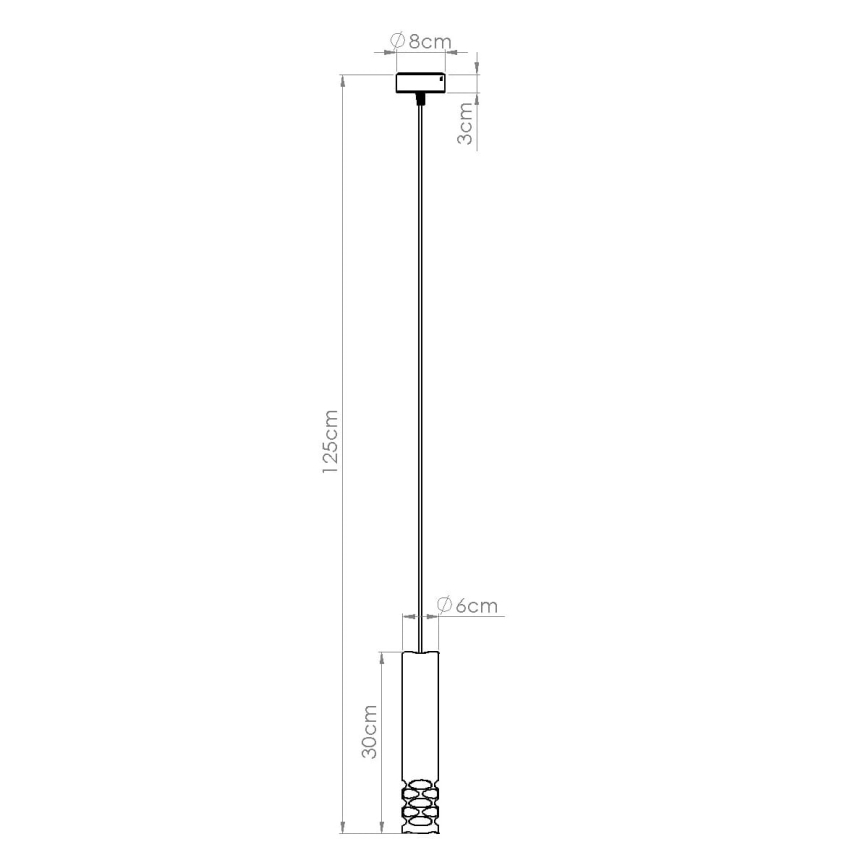 Lestenec na vrvici LIRO 1xGU10/10W/230V bela