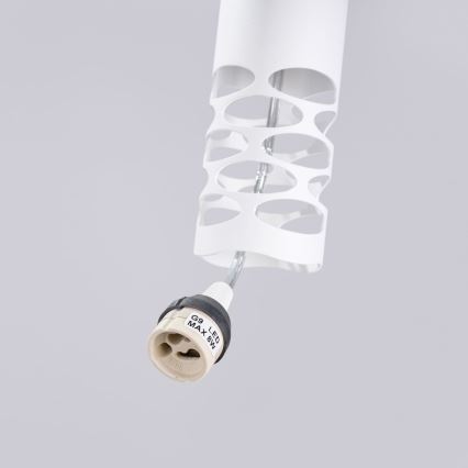 Lestenec na vrvici LIRO 3xGU10/10W/230V bela