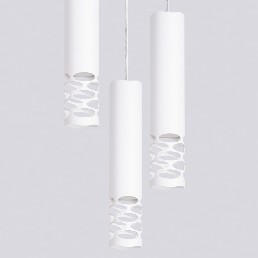 Lestenec na vrvici LIRO 3xGU10/10W/230V bela